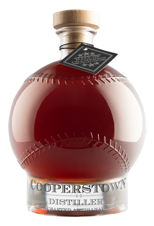 Cooperstown Distillery Doubleday Bourbon in a Baseball Decanter