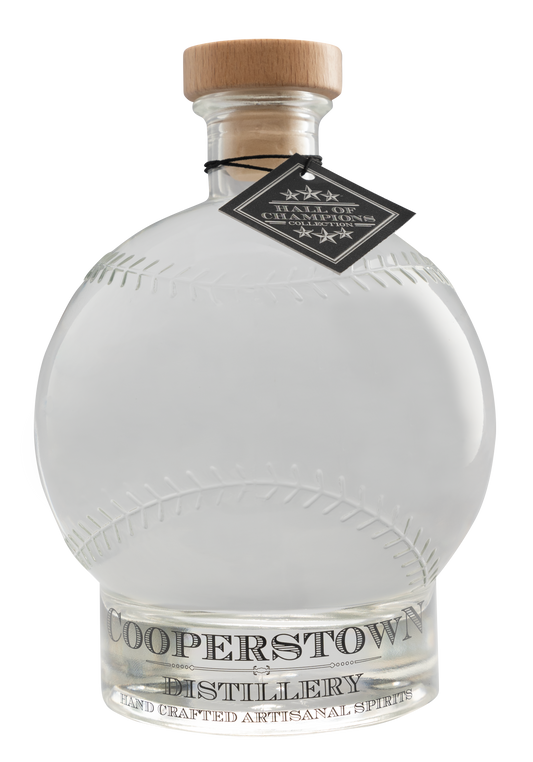 Cooperstown Distillery Doubleday's Double Play Vodka in a Baseball Decanter