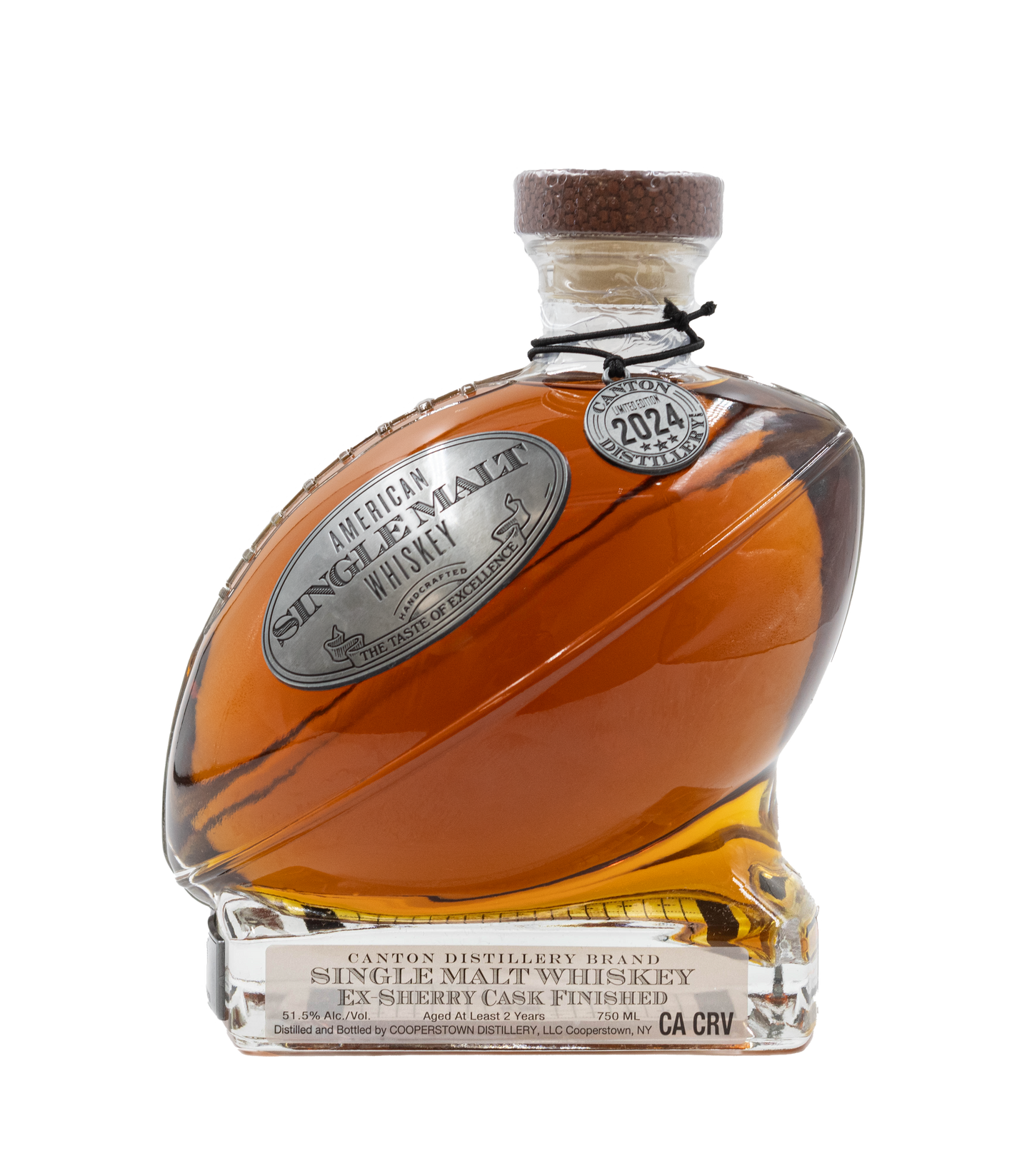 Limited Edition - Canton Distillery (Brand) Straight American Single Malt in a Football Decanter