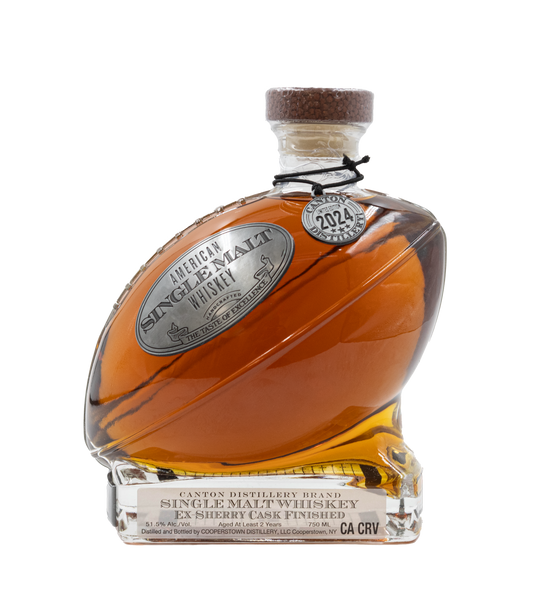 Limited Edition - Canton Distillery (Brand) Straight American Single Malt in a Football Decanter