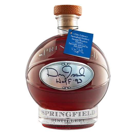 Elite Edition Springfield Distillery (Brand) Straight Bourbon Whiskey - Basketball decanter hand signed by Dan Issel